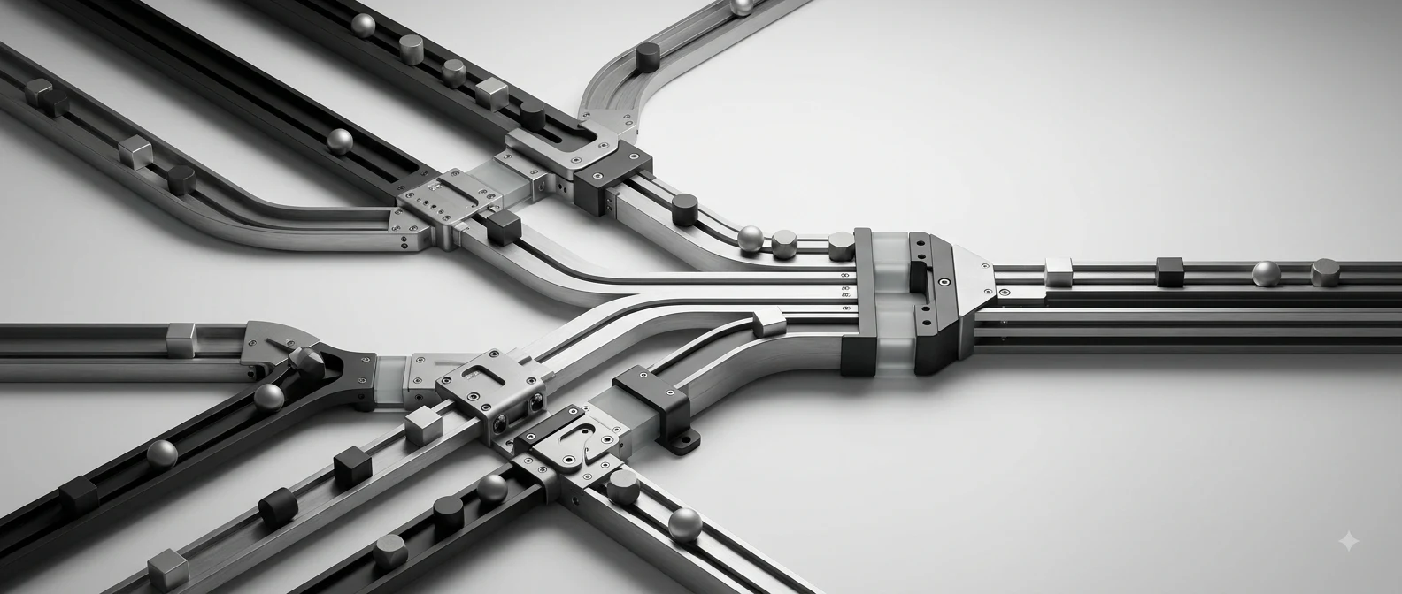 Interlocking architectural walkways forming a single continuous route
